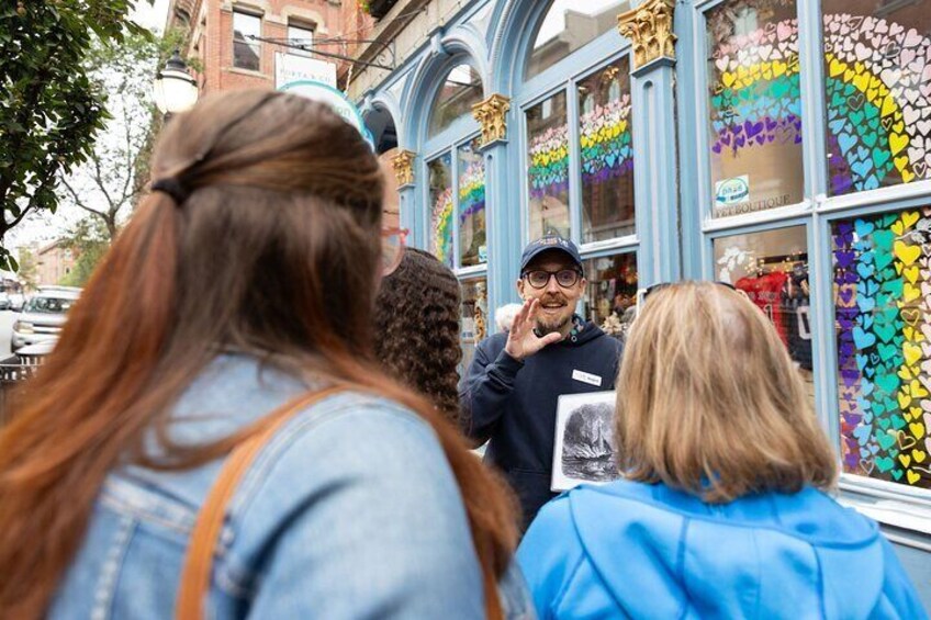 Passing independent shops on Exchange Street