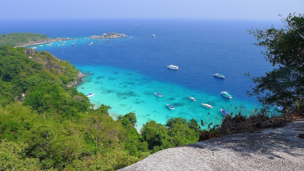 Aerial day view of the Similan Islands