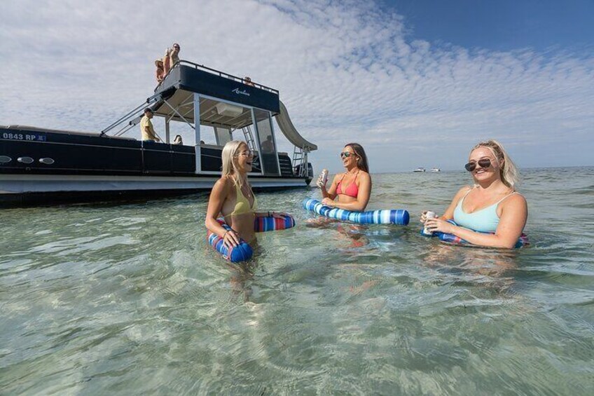 Anchoring at the cool sandbars!