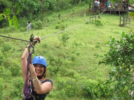 Private 1-Day Ziplining Tarzan Swing & Hot Springs Adventure