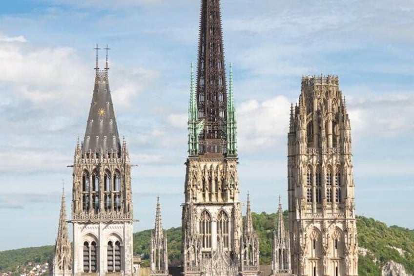 See Rouen's Gothic cathedral on your day tour of Giverny, Rouen and Honfleur