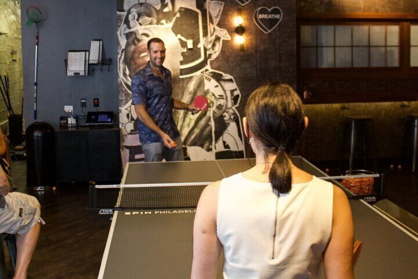 Ping Pong included with large tour groups