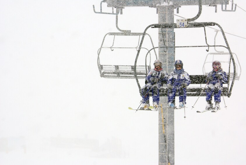 Ski lift in La Parva

