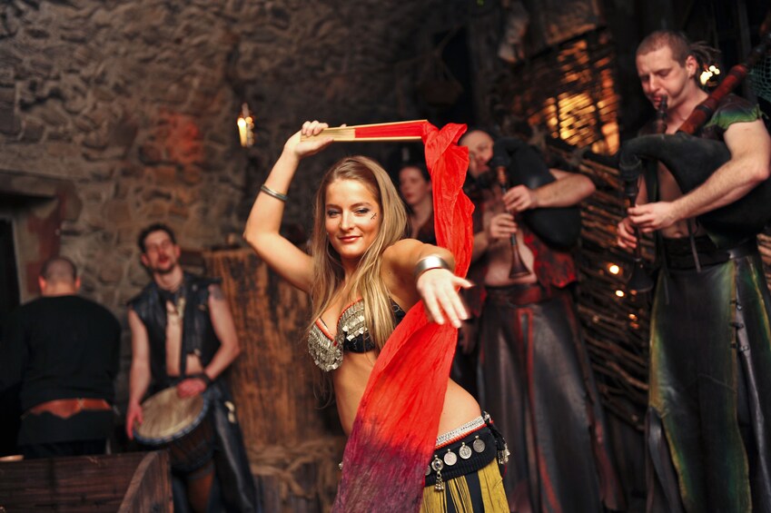 Show item 2 of 8. Dancer at the Medieval dinner in Prague