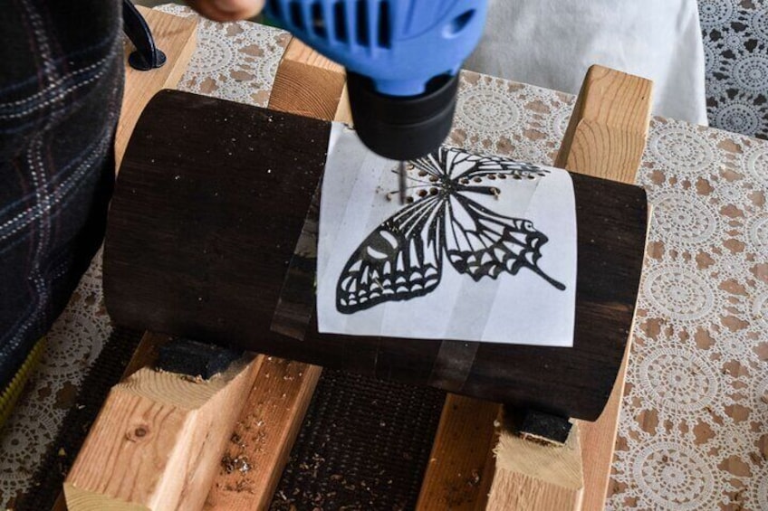 Japan Bamboo Lantern Art making