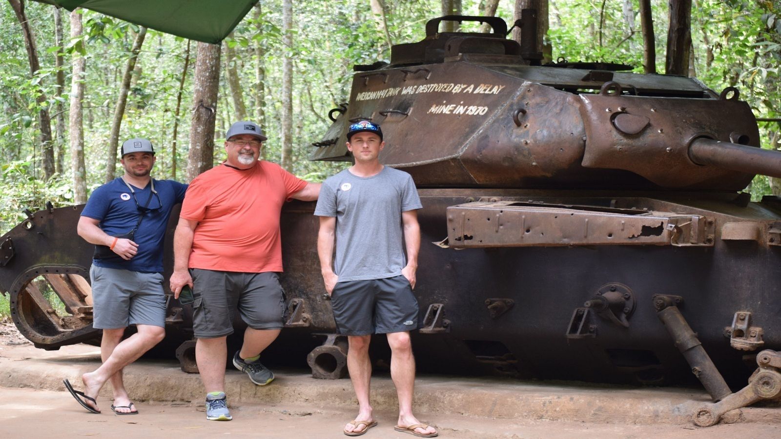 Tank seen on the Cu Chi Tunnels tour in Vietnam 