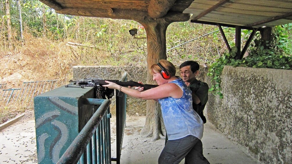 Woman shooting in Ho Chi Minh City, Vietnam