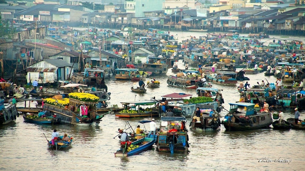 Floating village in Vietnam 