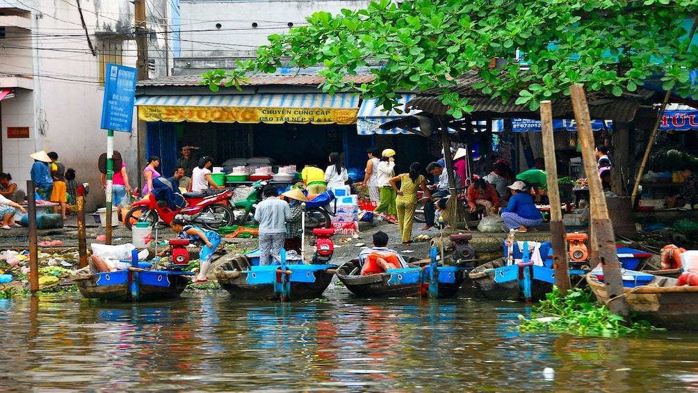 Boats in My Tho, Vietnam 
