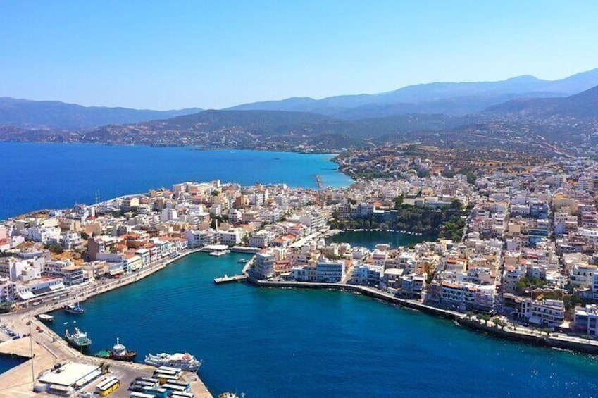Agios Nikolaos lake by the sea
