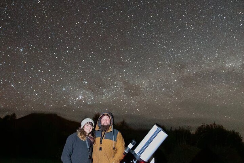 We will take a souvenir photo of our guests under our amazing night sky.