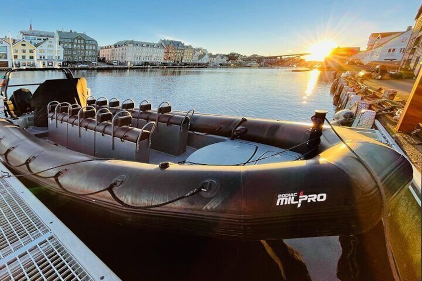 Located on Risøy. Walking distance the cruise port and city centre