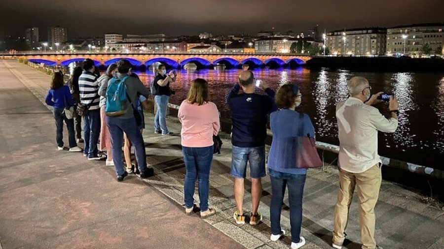 Play of lights of the Ponte do Burgo