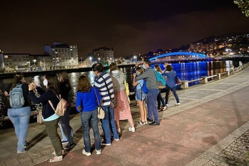 Play of lights of the Bridge of As Correntes