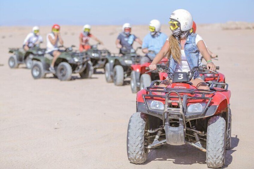 ATV Quad & Blue Hole Canyon By Bus with Camel Ride, BBQ Lunch In Sharm El Sheikh