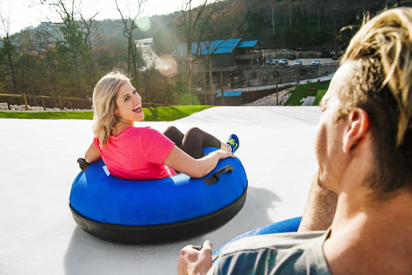 Couple Snowflex tubing at Wolfe Mountian