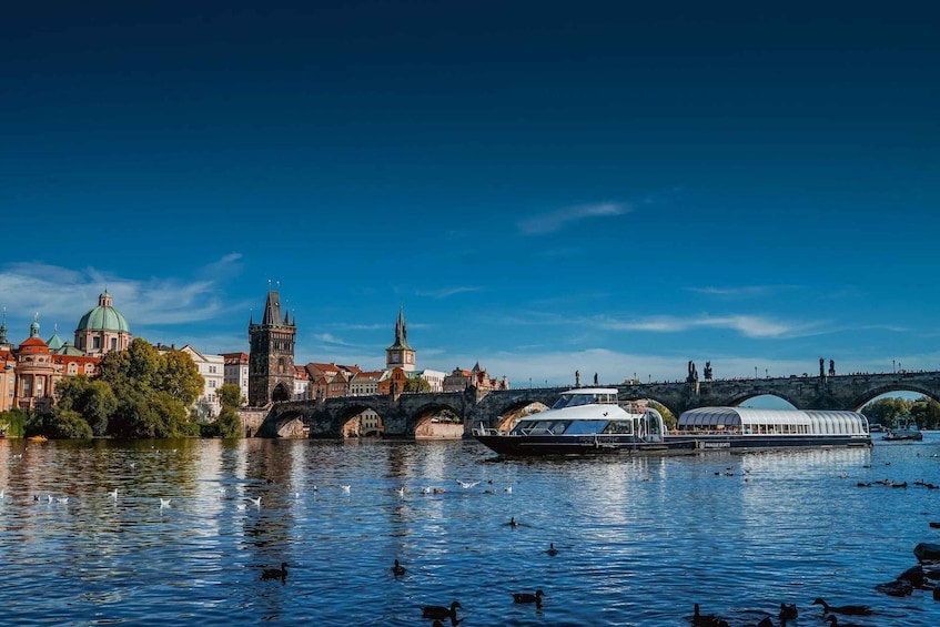 Picture 3 for Activity Prague: Evening Vltava River Eco Cruise with Prosecco