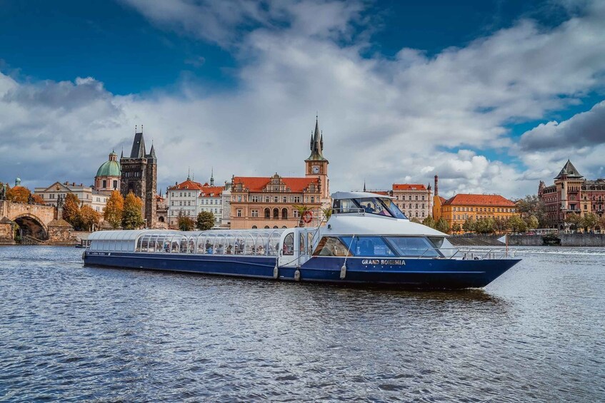 Picture 5 for Activity Prague: Evening Vltava River Eco Cruise with Prosecco