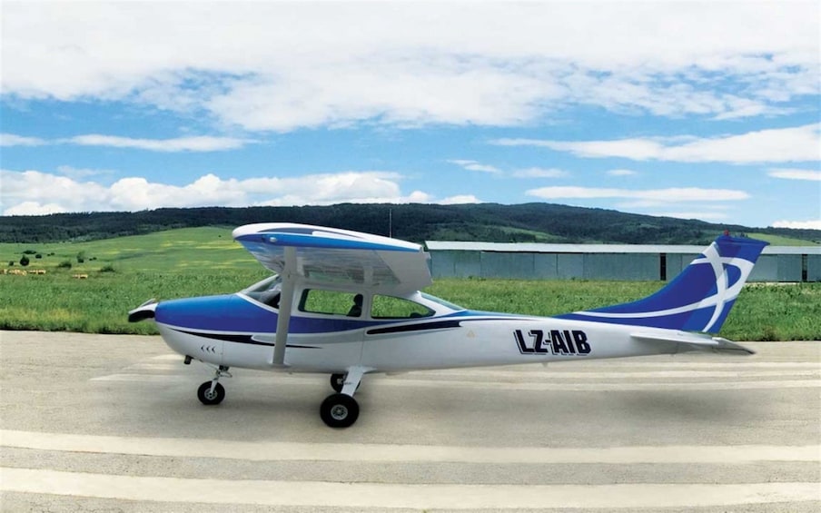 Show item 1 of 10. Single engine plane on a runway
