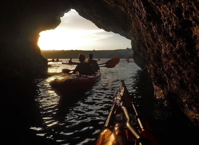 Picture 4 for Activity Santorini: Sunset Sea Kayak with Light Dinner