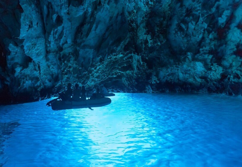 From Omis: Blue Cave & 5 Island Speedboat Tour