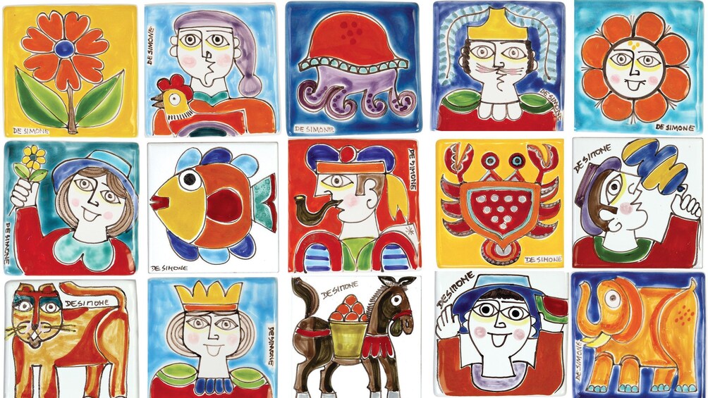 Painted tiles in Sicily