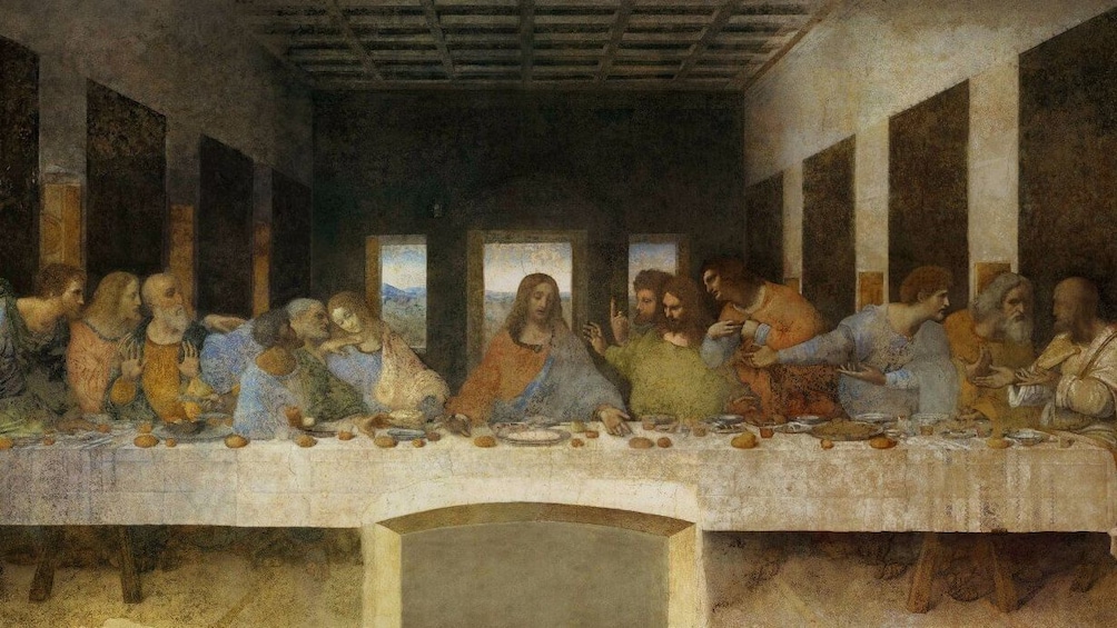 DaVinci's last supper at the Santa Maria delle Grazie monastery in Milan, Italy