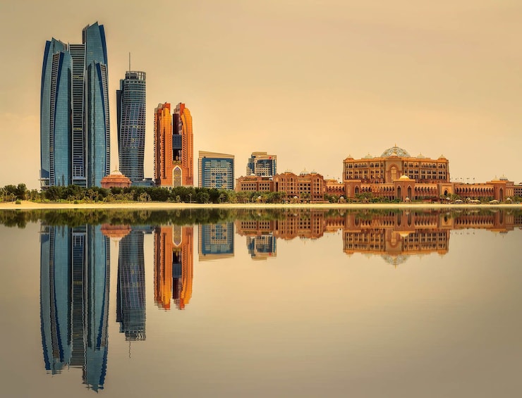 Show item 3 of 8. Evening view of Abu Dhabi