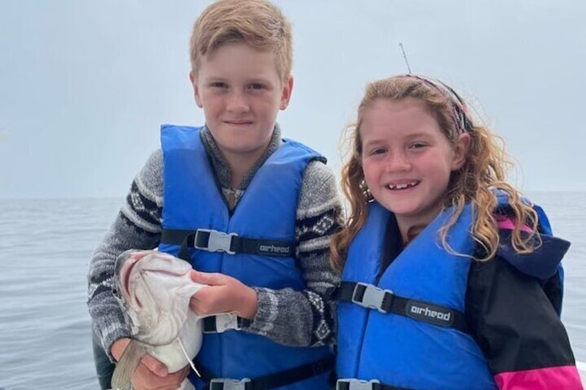 Brother and Sister catch first cod off Cape Spear