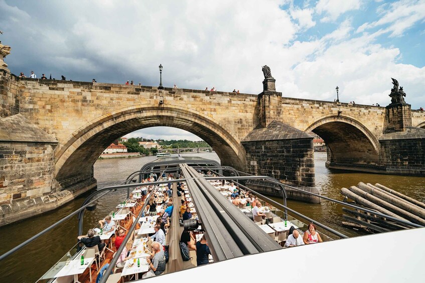 Picture 9 for Activity Prague: Vltava River Lunch Cruise in an Open-Top Glass Boat