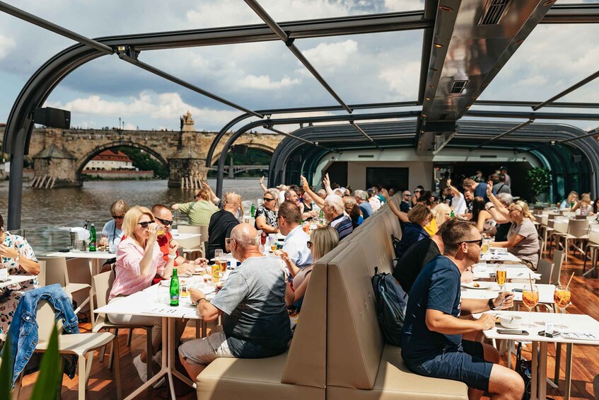 Picture 6 for Activity Prague: Vltava River Lunch Cruise in an Open-Top Glass Boat