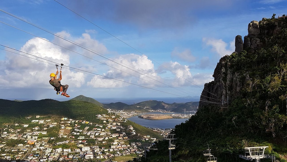 Zipliner in St. Barthelemy