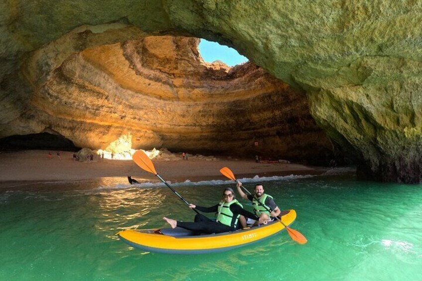 BENAGIL CAVE Kayak Tour from Carvalho beach SMALL Group 4KPhotos