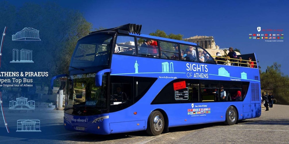 Athens: Blue Hop-On Hop-Off Bus and Acropolis Museum Ticket