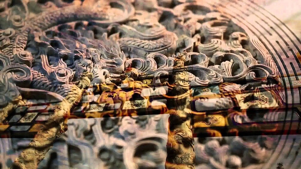 Intricate wood carving from Tho Ha Village in Vietnam