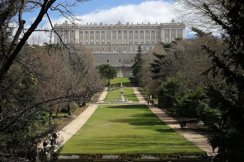 Landscape view of the Royal Palace Madrid