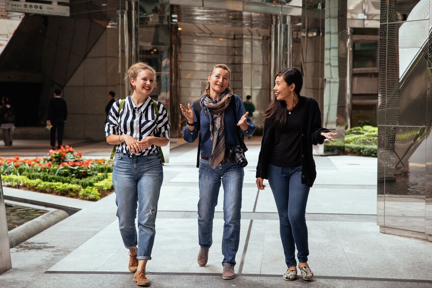 Group touring Hong Kong