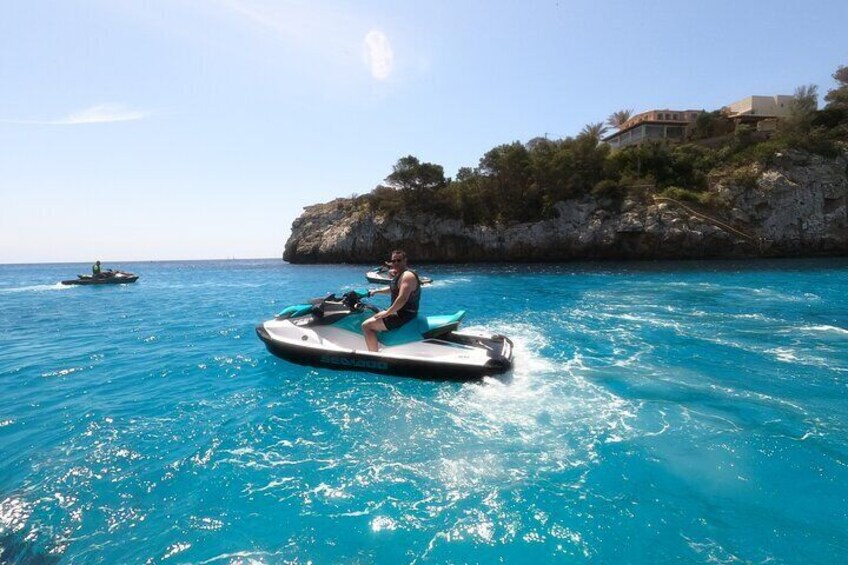 Jet Ski Excursion to Cala Mondragó with Snorkeling