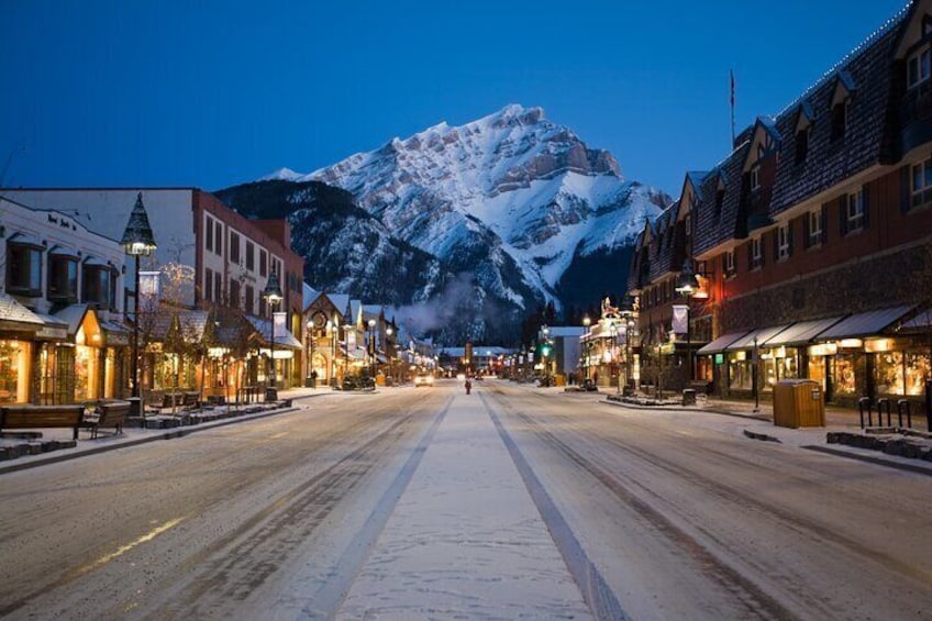 Banff town during winter time
