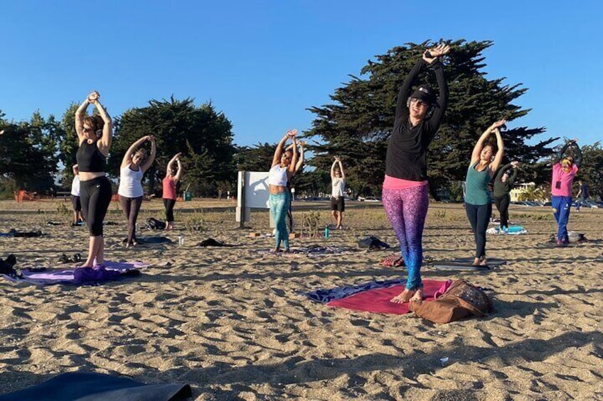 Silent Disco Style Yoga Class in Lake Merritt Pergola