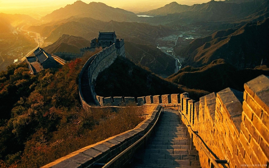 Show item 3 of 9. Beautiful sunset views of the Great Wall of China