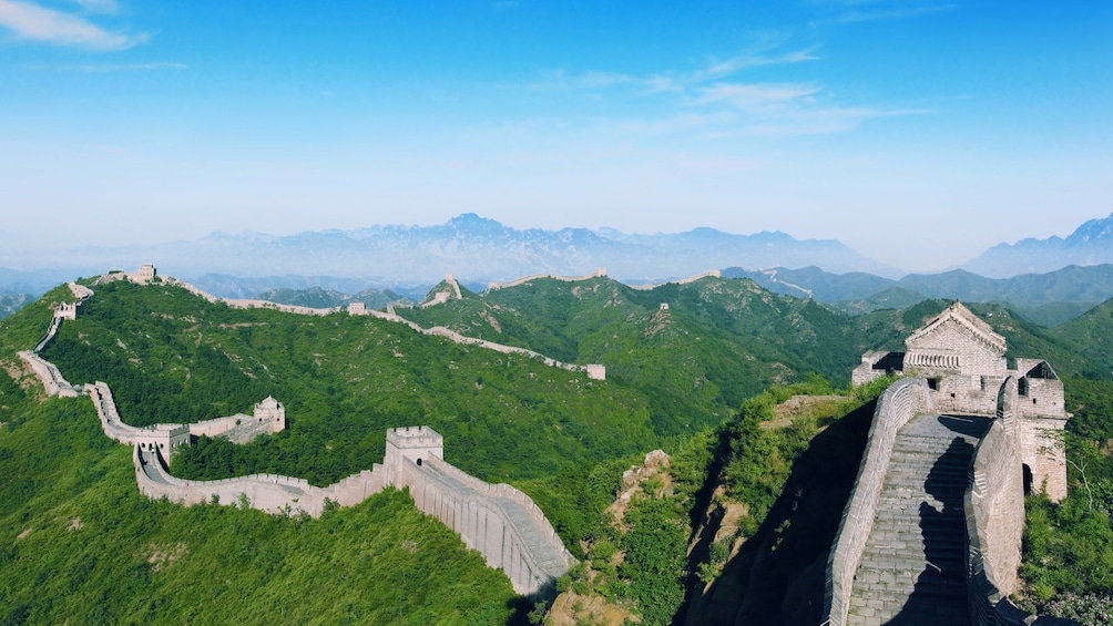 Show item 5 of 9. Panoramic view of the Great Wall of China