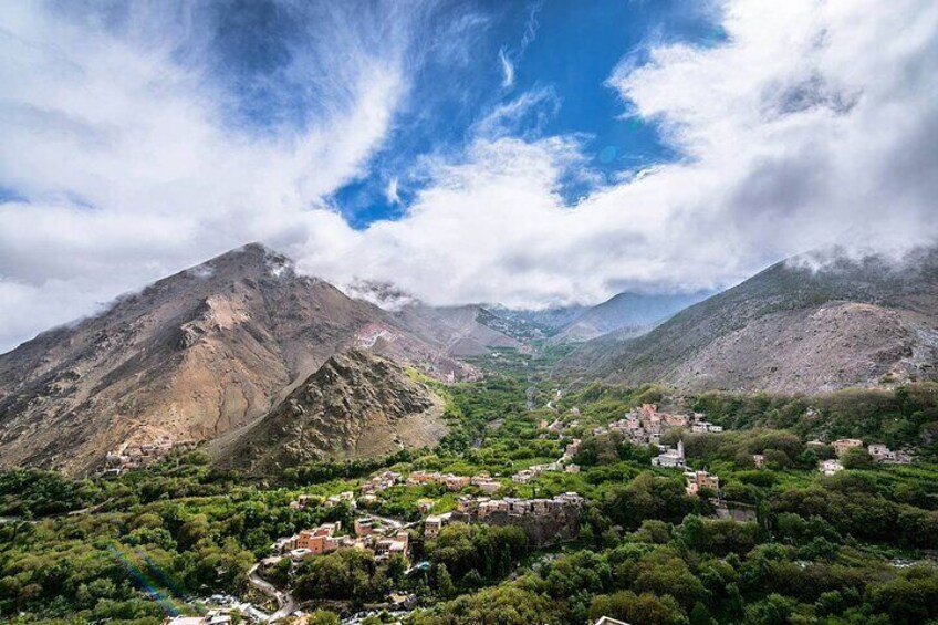 Shared Day Trip To Agafay Desert, Atlas Mountains And Three Valley