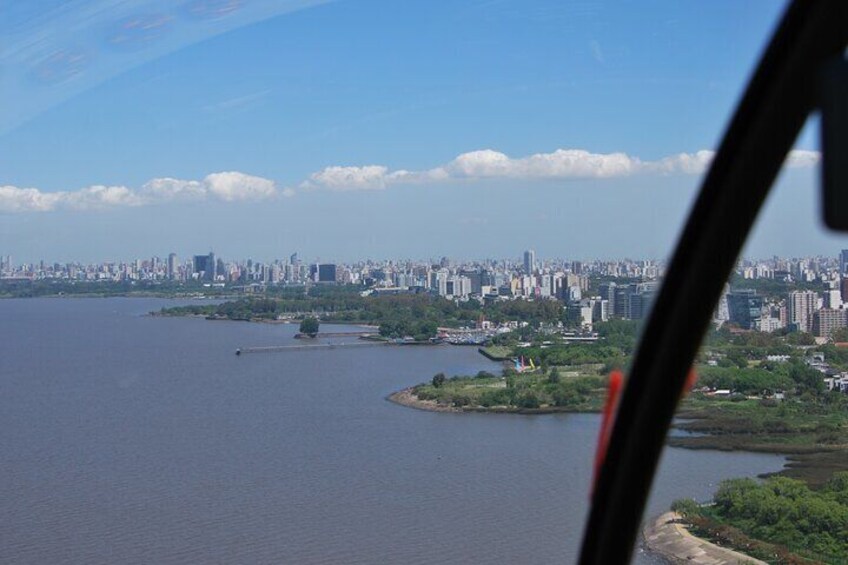 View of Buenos Aires City and the Lujan river