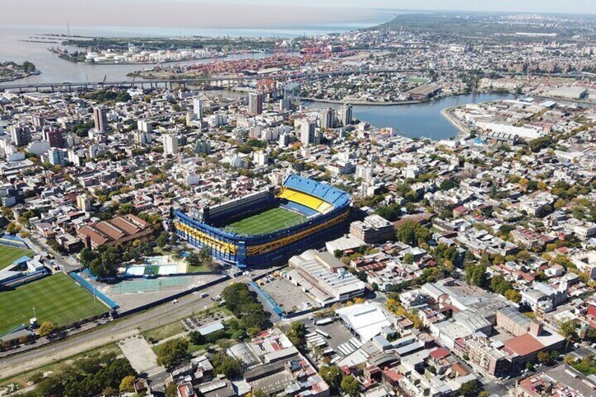 Panoramic view of Boca Juniors' stadium and "La Boca"
district