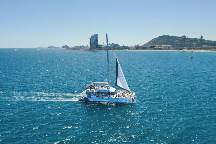 Sunset Catamaran Cruise with Live Music in Barcelona