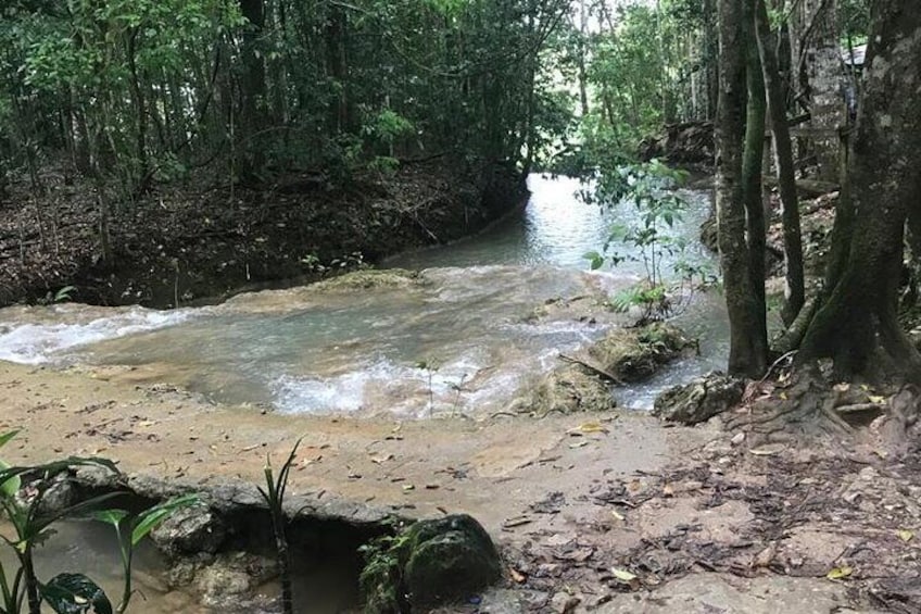 river on the way to the waterfall