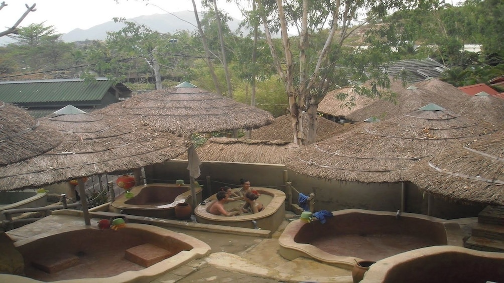 Group having a mud bath in Nha Trang 