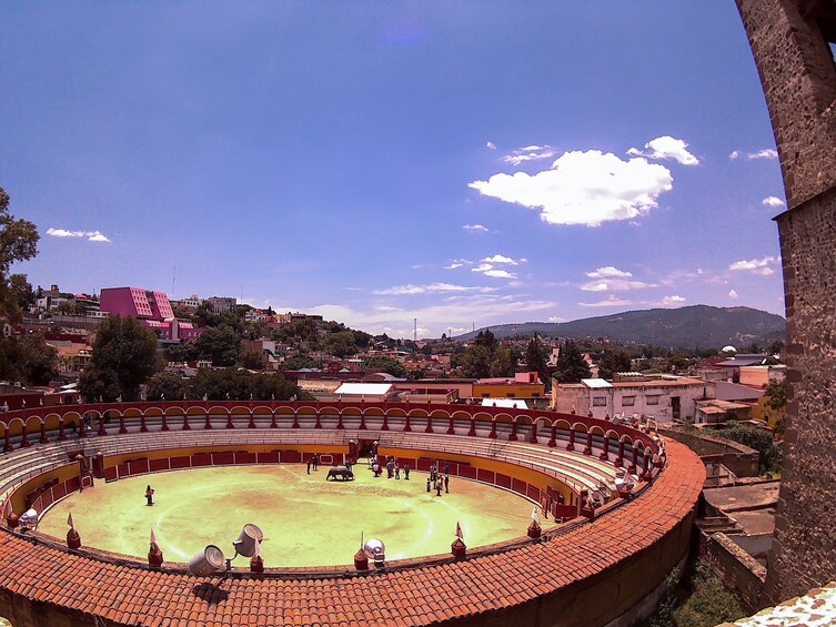 Bull fighting arena in Mexico