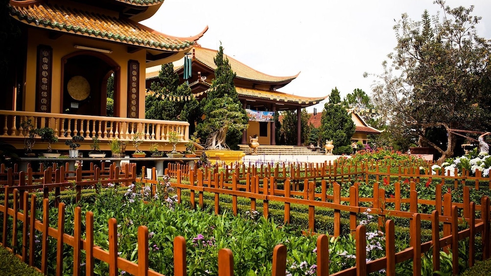 Buildings and gardens in Da Lat city
